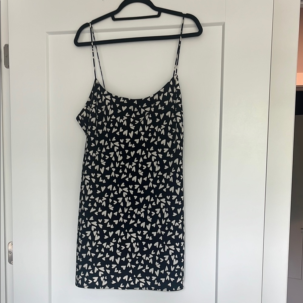 Black and White Patterned Spaghetti Strap Dress Abercrombie petite